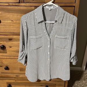 Womens express button down portofino shirt size M